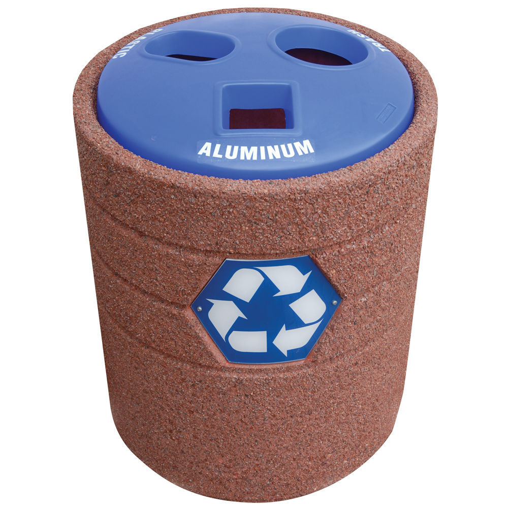 Concrete Recycle Container with 3-Hole Top